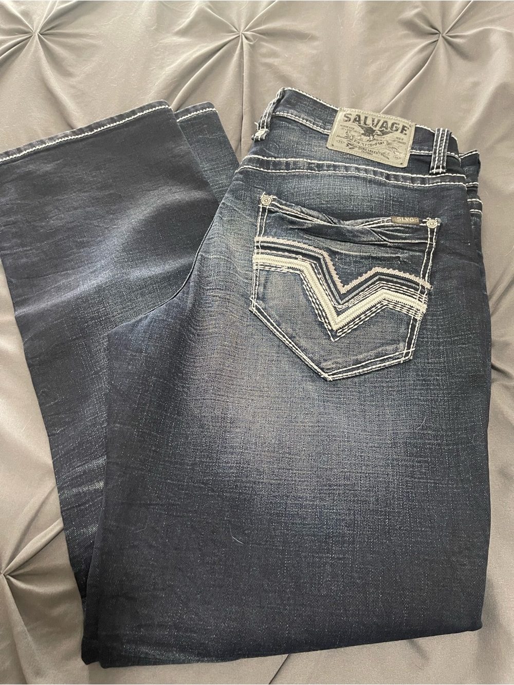 Salvage Dark Wash Women's Bootcut Jeans - Dark Blue LIKE NEW